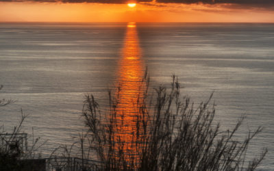 Tramonto sul mar Tirreno calabrese